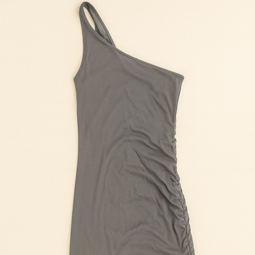 Green One-Shoulder Mini Dress